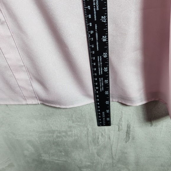 Calvin Klein Womens 3X Ombre Blouse Pink Red Purple Black Roll Tab Sleeve Top - Picture 9 of 9